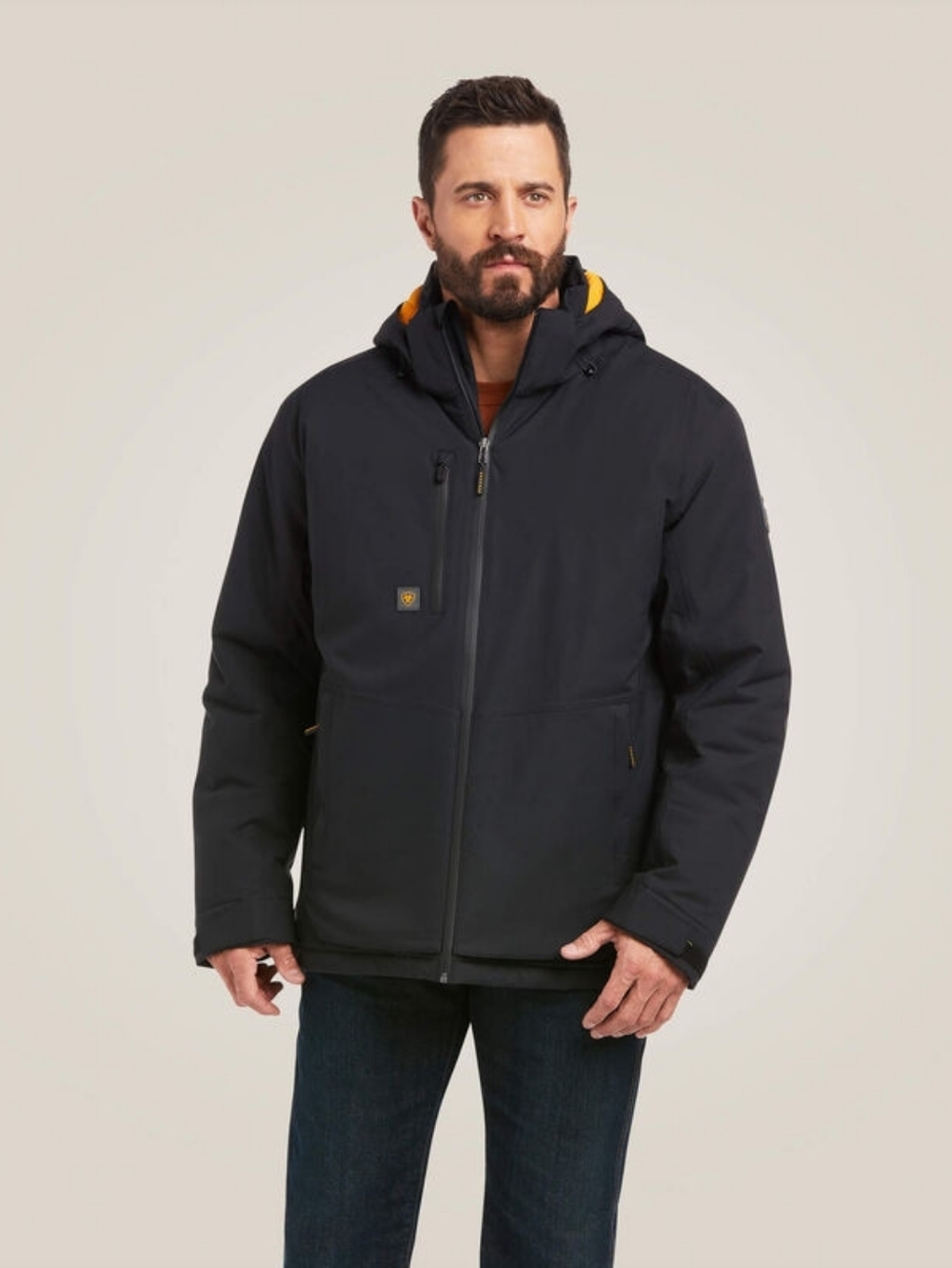 Ariat Men's Rebar Storm Fighter 2.0 Waterproof Jacket In Black Size XXL TALL - Picture 2 of 15